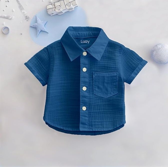 Luay® Linen Shirt & Short for Kids | Elegant & Comfortable Summer Wear | Stylish Short-Sleeve Shirt & Comfy Shorts - Image 3